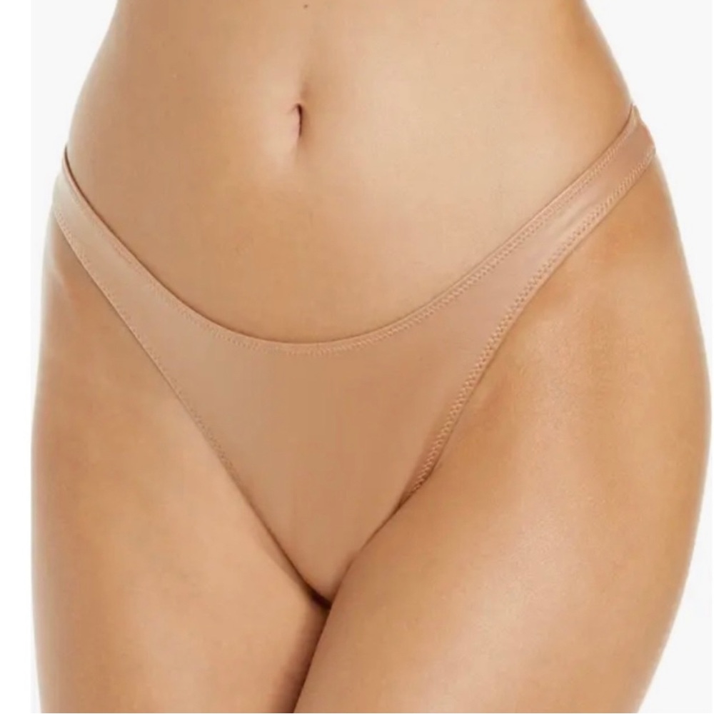 SKIMS Wet Jersey Dipped Thong Sienna
